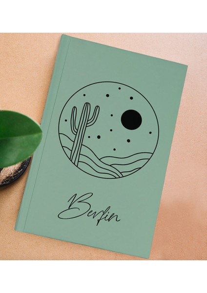 Kişiye Özel Isimli Yeşil Sert Kapaklı Defter Ve Middle Kupa Seti, Arkadaşa Hediye, Yeni Iş Hediyesi, Doğum Günü Hediyesi-5 modelleri