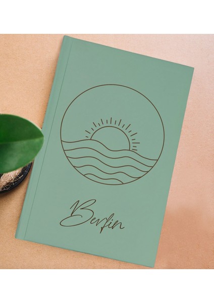 Kişiye Özel Isimli Yeşil Sert Kapaklı Defter Ve Middle Kupa Seti, Arkadaşa Hediye, Yeni Iş Hediyesi, Doğum Günü Hediyesi-7 modelleri