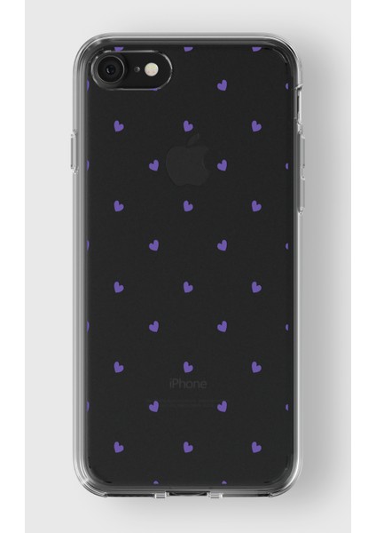 Apple iPhone 6/6s Uyumlu Minik Kalpler Tasarımlı Şeffaf Kılıf