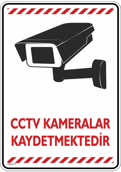 Cctv Kameralar Kaydetmektedir/v5/25x35cm/Etiket