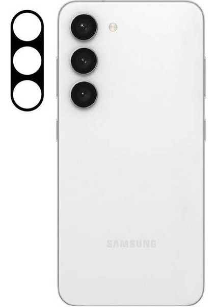 Samsung Galaxy S23 Kamera Lens Koruyucu Siyah + Ekran Koruyucu Nano 3 Adet