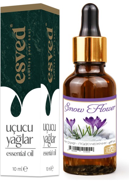 Kar Çiçeği Kokusu Saf Esansiyel Uçucu Yağ Buhurdanlık Yağı Difüzör Esansı Aromaterapi Ortam Koku 10ML