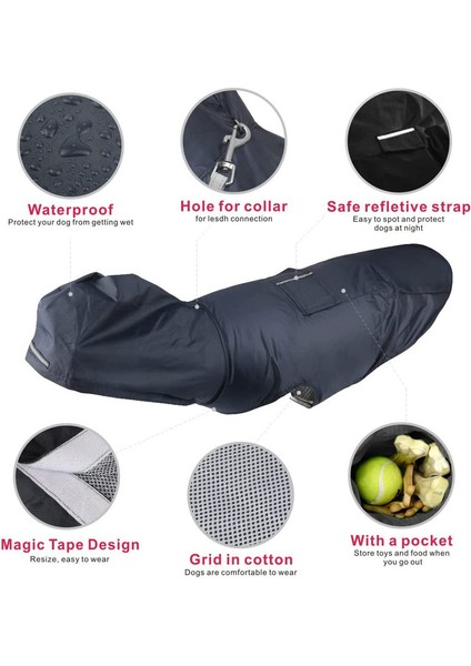 Köpek Su Geçirmez Ceket Siyah-4xl (Yurt Dışından) indirimleri