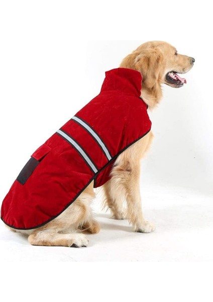 Dog Yansıtıcı Pamuk Ceket Kırmızı-S (Yurt Dışından)