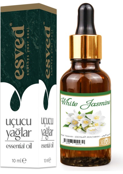 Beyaz Yasemin Kokusu Saf Esansiyel Uçucu Yağ Buhurdanlık Yağı Difüzör Esansı Aromaterapi Ortam Koku 10ML