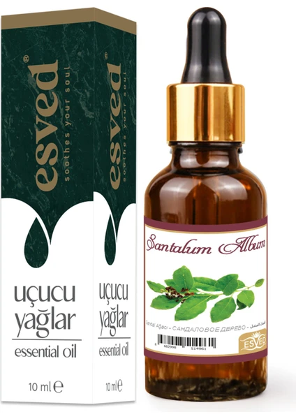 Sandal Ağacı Kokusu Saf Esansiyel Uçucu Yağ Buhurdanlık Yağı Difüzör Esansı Aromaterapi Ortam Koku 10ML