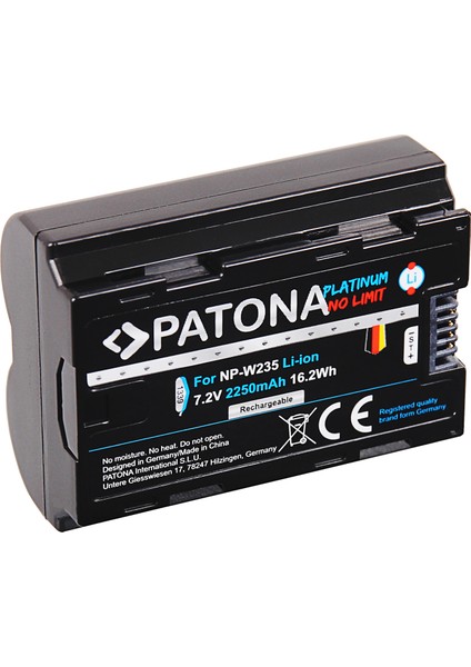 Platinum Batarya Fuji NP-W235 Için