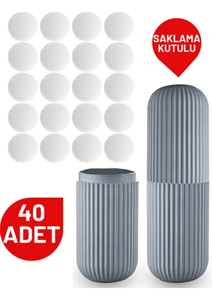 40 Adet Tablet Güve Topu Naftalin Kutulu Set 714118