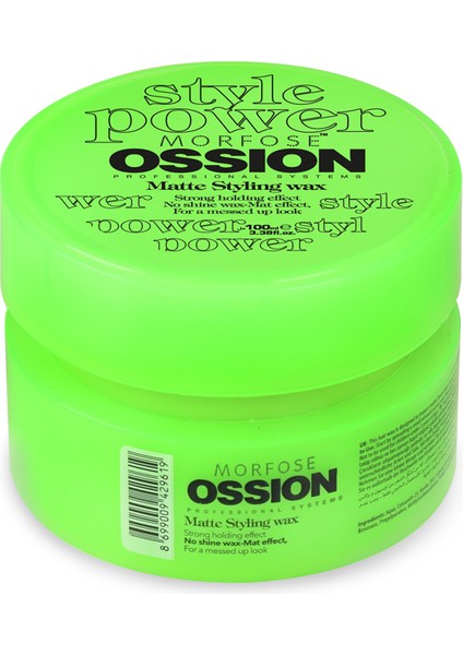 Ossıon Matte Stylıng Mat Wax 100Ml