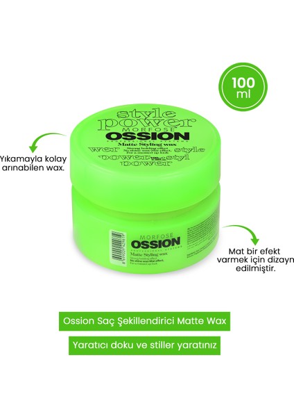 Ossıon Matte Stylıng Mat Wax 100Ml