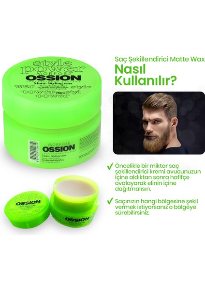 Ossıon Matte Stylıng Mat Wax 100Ml