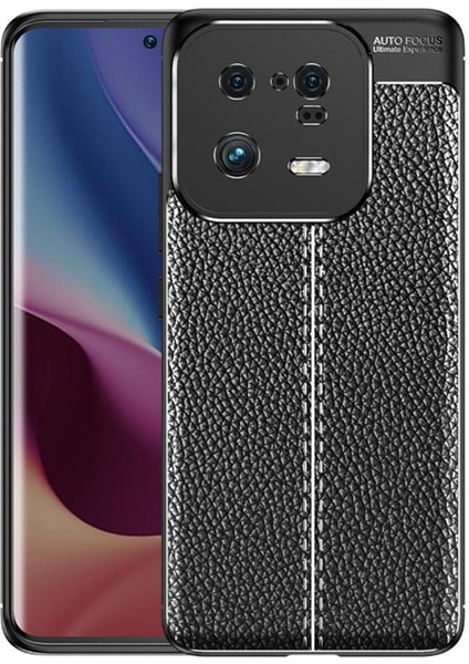 Xiaomi Mi 13 Pro Kılıf Deri Desenli Kamera Korumalı Silikon