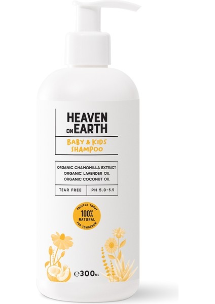 HonE Vegan %100 DOĞAL ve ORGANİK içerikli Bebek ve Çocuk Şampuanı/100% Natural Baby&Kids Shampoo-300mL