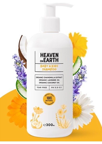 HonE Vegan %100 DOĞAL ve ORGANİK içerikli Bebek ve Çocuk Şampuanı/100% Natural Baby&Kids Shampoo-300mL