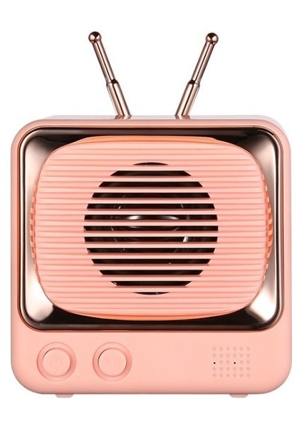 Mini Sevimli Kablosuz Taşınabilir Klasik Hoparlör Tv Şekli Bluetooth 5.0 Ses Kutusu Pc Dizüstü Kızlar Için Tf Kart Fm Hoparlör Hediye (Yurt Dışından)
