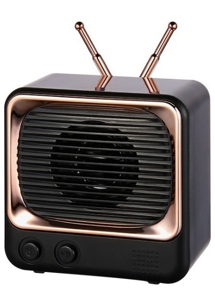 Mini Sevimli Kablosuz Taşınabilir Klasik Hoparlör Tv Şekli Bluetooth 5.0 Ses Kutusu Pc Dizüstü Kızlar Için Tf Kart Fm Hoparlör Hediye (Yurt Dışından)