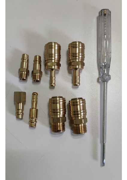Hava Jakı 8 mm ve Hava Jakı 1/2 Erkek Gövde Kompresörler Için Kompresör Takım Uçlar