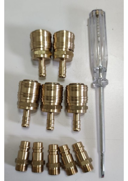 Kompresörler Için Kompresör Takım Uçları Hava Jakı 8mm ve Gövde