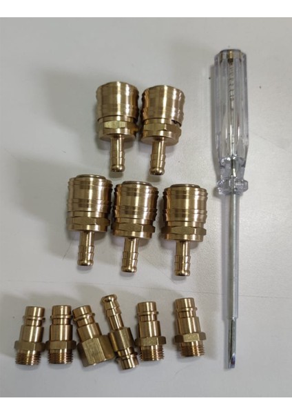 Kompresörler Için Kompresör Takım Uçları Hava Gövde Jakı 8mm Kaplin