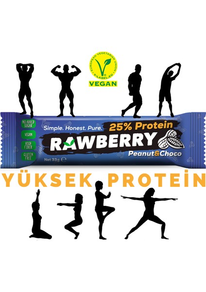 %25 Protein Bar Ilave Şekersiz Vegan Glutensiz Kuruyemiş Bar 15'li