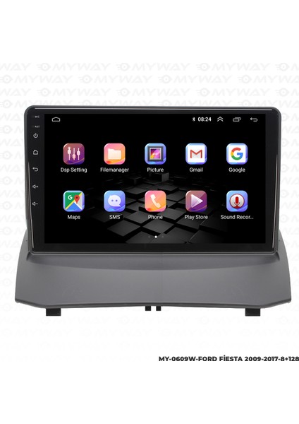 Ford Fiesta Android Multimedya Carplay Navigasyon Ekran - 8gb RAM+128 GB HDD - Myway modelleri