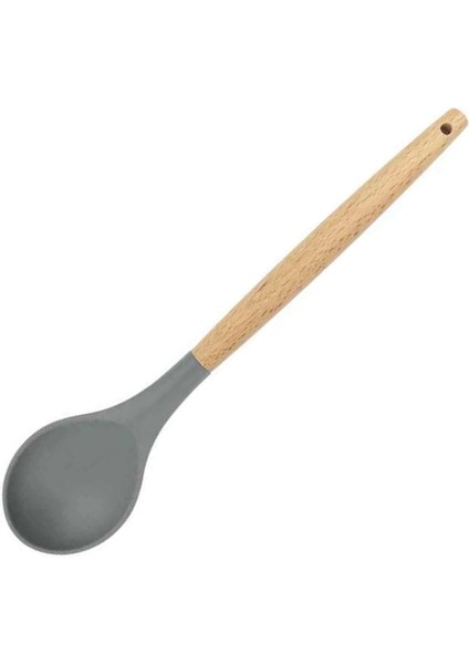 Silikon Kaşık, Ahşap Sap