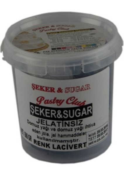 Şeker Hamuru 500 gr Lacivert