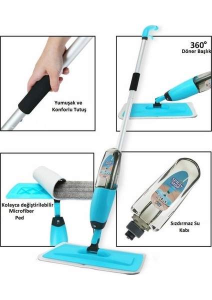 Sprey Mop Temizlik Seti