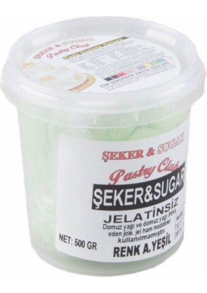 Şeker Hamuru 500 gr Açık Yeşil