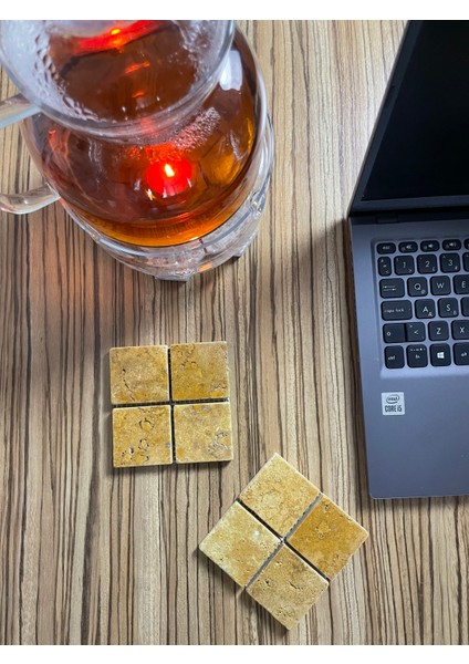 Gold Traverten Bardak Altlığı