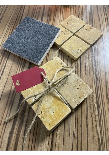 Gold Traverten Bardak Altlığı