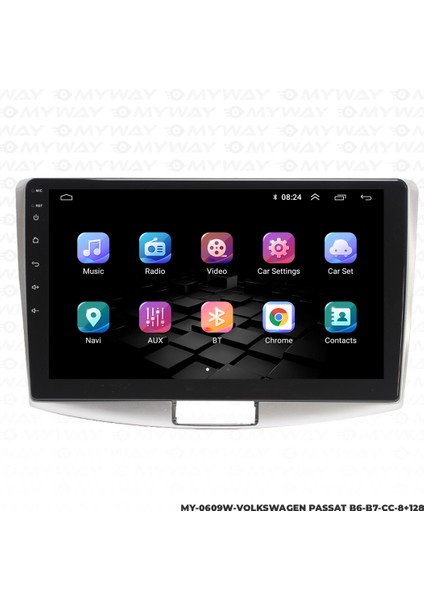 Vw Passat B6-B7-Cc Android Multimedya Carplay Navigasyon Ekran - 8gb RAM+128 GB HDD - Myway