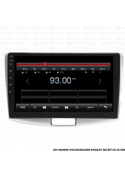 Vw Passat B6-B7-Cc Android Multimedya Carplay Navigasyon Ekran - 8gb RAM+128 GB HDD - Myway