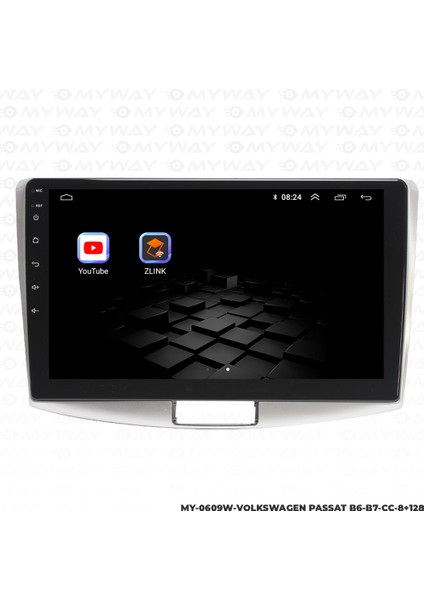 Vw Passat B6-B7-Cc Android Multimedya Carplay Navigasyon Ekran - 8gb RAM+128 GB HDD - Myway