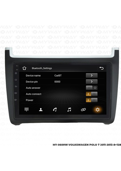 Vw Polo 7 Android Multimedya Carplay Navigasyon Ekran - 8gb RAM+128 GB HDD - Myway modelleri