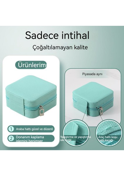 Taşınabilir Fen Mücevher Kutusu Mücevher Çanta Yüzük Küpeler Seyahat Saklama Kutusu (Yurt Dışından)