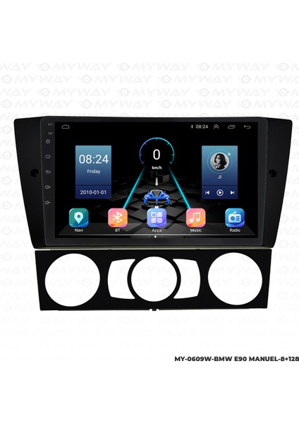 Bmw E90 Android Multimedya Carplay Navigasyon Ekran - 8gb RAM+128 GB HDD - Myway