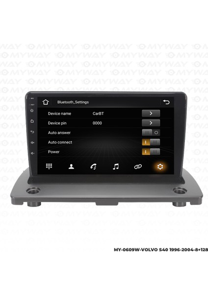 Volvo S40 Android Multimedya Carplay Navigasyon Ekran - 8gb RAM+128 GB HDD - Myway