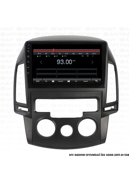 Hyundai I30 Android Multimedya Carplay Navigasyon Ekran - 8gb RAM+128 GB HDD - Myway modelleri