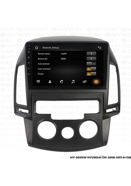 Hyundai I30 Android Multimedya Carplay Navigasyon Ekran - 8gb RAM+128 GB HDD - Myway fırsatları