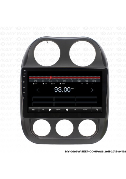 Jeep Compass Android Multimedya Carplay Navigasyon Ekran - 8gb RAM+128 GB HDD - Myway