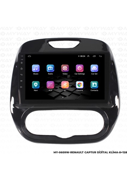 Renault Captur Android Multimedya Carplay Navigasyon Ekran - 8gb RAM+128 GB HDD - Myway indirimleri