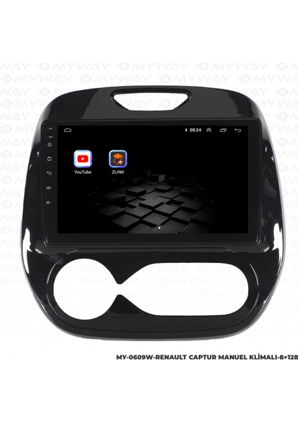 Renault Captur Android Multimedya Carplay Navigasyon Ekran - 8gb RAM+128 GB HDD - Myway
