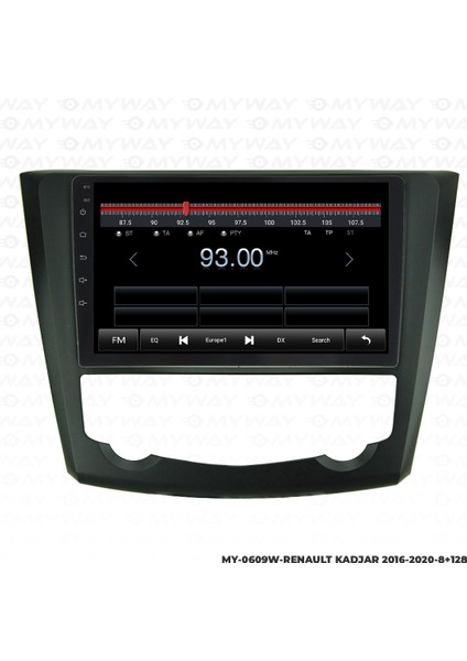 Renault Kadjar Android Multimedya Carplay Navigasyon Ekran - 8gb RAM+128 GB HDD - Myway