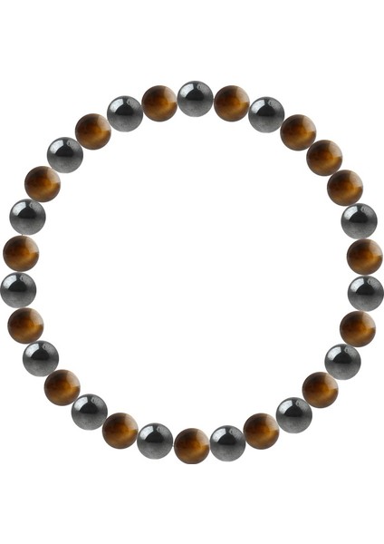 Özel Tasarım Kaplan Gözü , Hematit 8 mm Bileklik