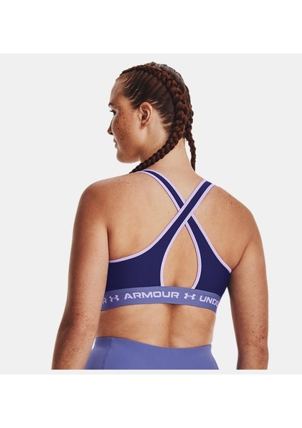 Kadın Armour® Mid Çapraz Sırtlı Spor Sütyeni 1361034-468