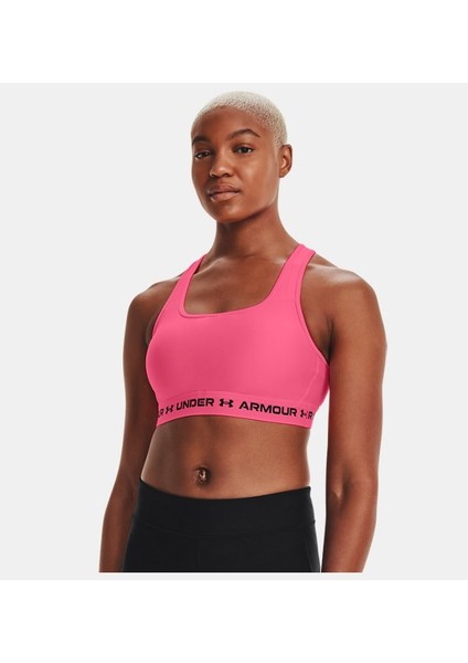 Kadın Armour® Mid Çapraz Sırtlı Spor Sütyeni 1361034-653