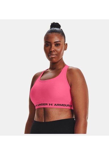 Kadın Armour® Mid Çapraz Sırtlı Spor Sütyeni 1361034-653