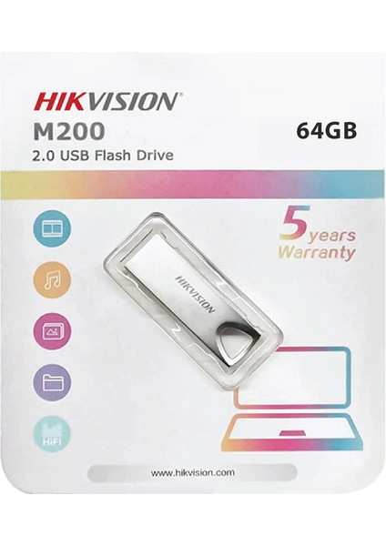 HS-USB-M200/64G 64GB 2.0 USB Flash Bellek