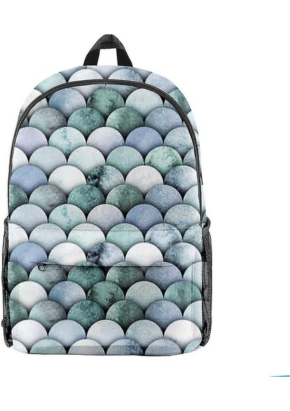 YY Store 3D Basılı Öğrenci Sırt Çantası Beyaz (Yurt Dışından)